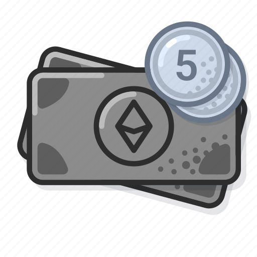 Eth, coin, five, money, crypto, banknote icon - Download on Iconfinder