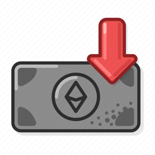 Eth, down, money, crypto, banknote icon - Download on Iconfinder