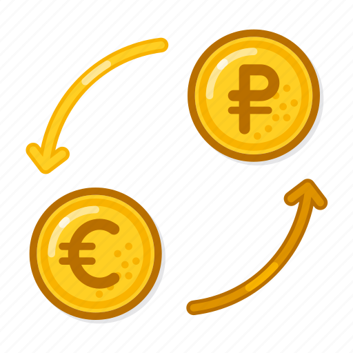 Exchange, eur, to, rub, transfer, money, trade icon - Download on Iconfinder