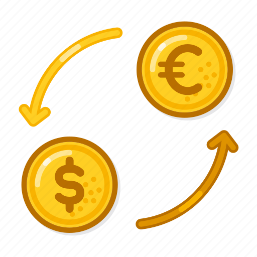 Exchange, usd, to, eur, transfer, money, trade icon - Download on Iconfinder