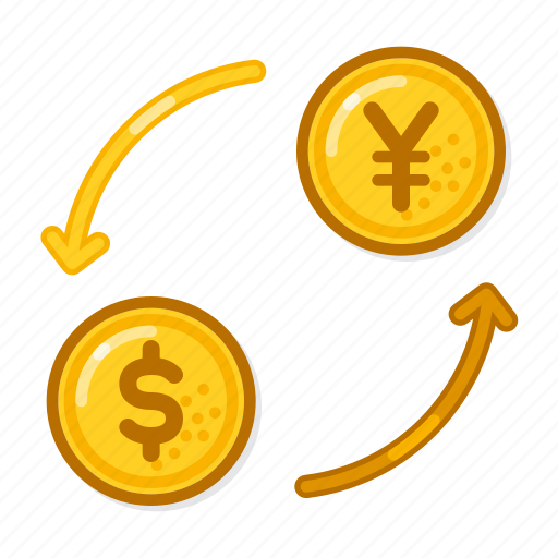 Exchange, usd, to, yen, transfer, money, trade icon - Download on Iconfinder