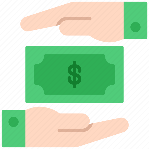 Donation, hand, money icon - Download on Iconfinder