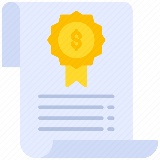 Certificate, document, money icon - Download on Iconfinder