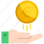 euro, hand, money 