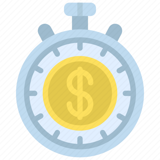 Financial, stopwatch, time, is, dollar, coin icon - Download on Iconfinder