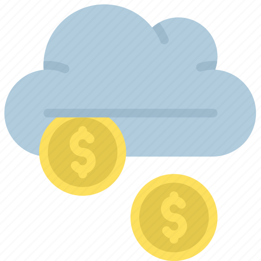 Raining, rain, cloud, cash, coins icon - Download on Iconfinder