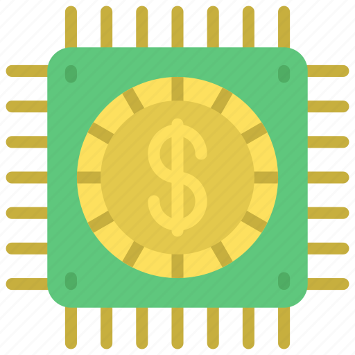 Technology, fintech, coin, cpu icon - Download on Iconfinder
