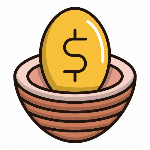 Egg, gold, money, nest icon - Download on Iconfinder
