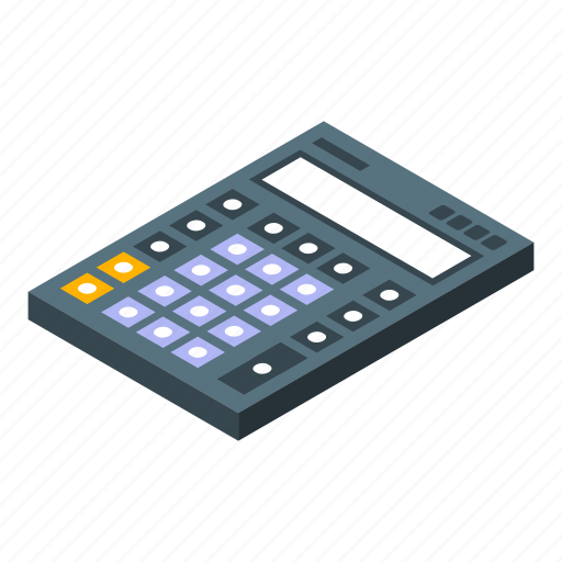 Business, calculator, cartoon, computer, isometric, office, school icon - Download on Iconfinder