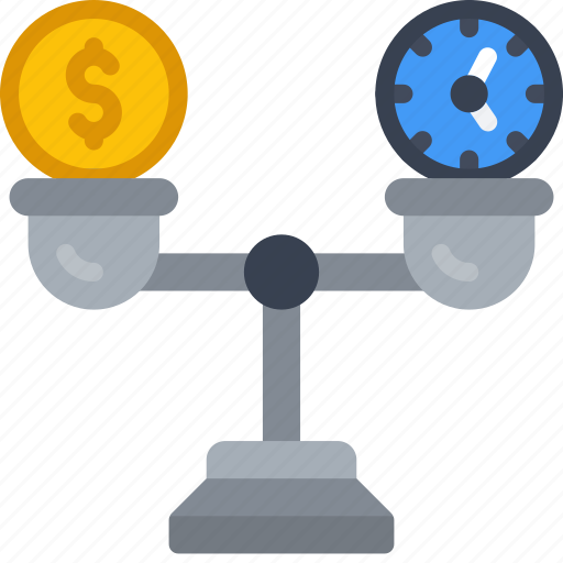 Money, and, time, balance, clock, timer, scales icon - Download on Iconfinder