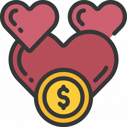 Financial, health, hearts, money, coin icon - Download on Iconfinder