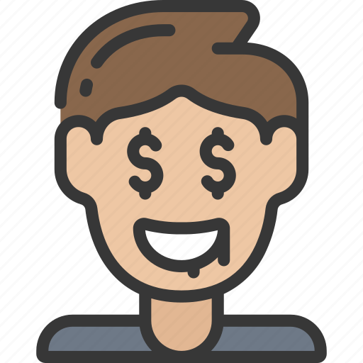 Greed, greedy, cash, avatar, person icon - Download on Iconfinder
