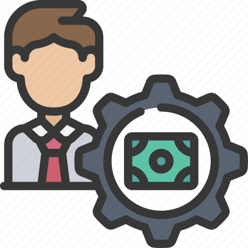 Male, money, manager, person, avatar, user, cog icon - Download on Iconfinder