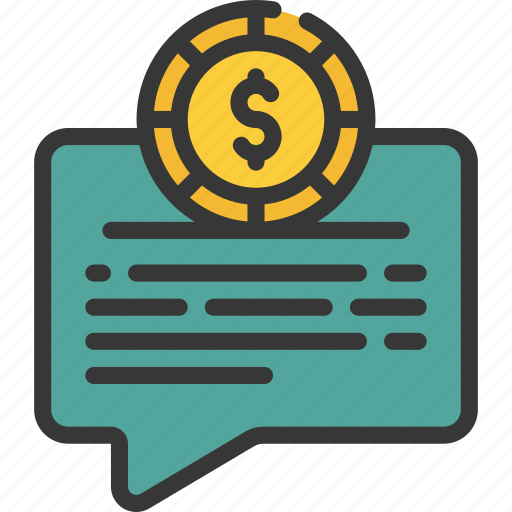 Money, advice, advise, message, conversation, coin icon - Download on Iconfinder
