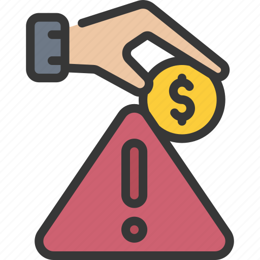 Overspending, spend, money, error, warning icon - Download on Iconfinder