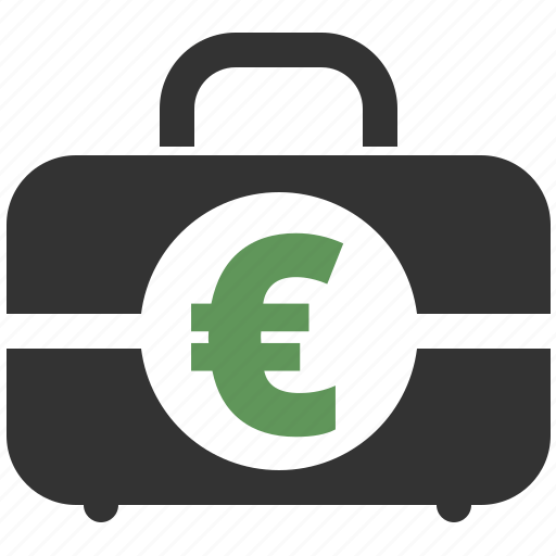 Euro, finance, suitcase icon - Download on Iconfinder