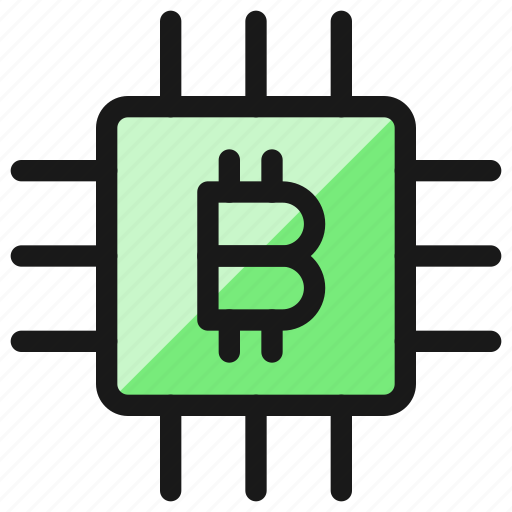 Crypto, currency, bitcoin, chip icon - Download on Iconfinder