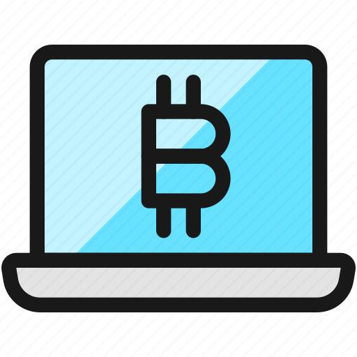 Crypto, currency, bitcoin, laptop icon - Download on Iconfinder