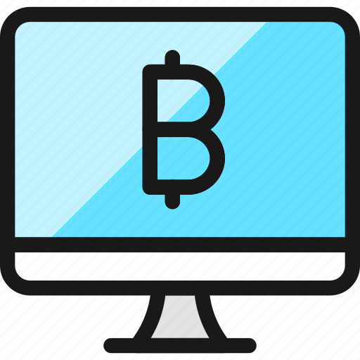 Crypto, currency, bitcoin, monitor icon - Download on Iconfinder