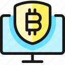 crypto, currency, bitcoin, monitor, shield