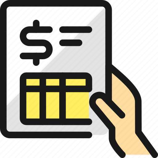 Accounting, invoice, hand icon - Download on Iconfinder