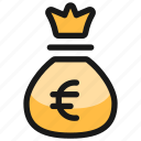 money, bag, euro