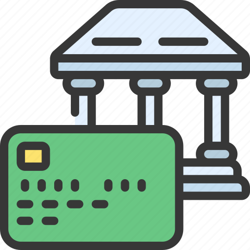 Bank, credit, card, debit, banking, architecture icon - Download on Iconfinder