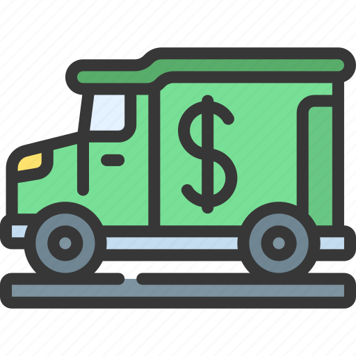Cash, truck, logistics, delivery, transport, lorry icon - Download on Iconfinder