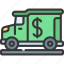 cash, truck, logistics, delivery, transport, lorry 