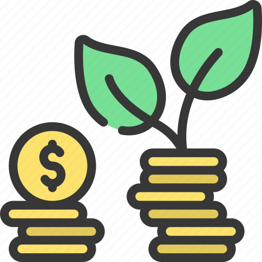 Growth, cash, growing, plant icon - Download on Iconfinder