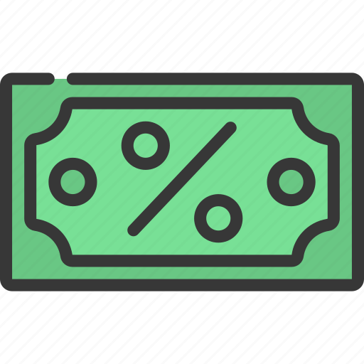 Percentage, note, cash, finances, interest, rate icon - Download on Iconfinder