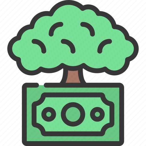Tree, growth, growing, cash, investment icon - Download on Iconfinder