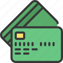 two, credit, cards, chip, payment, shopping