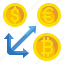 arrow, business, coin, exchange, finance, money, transfer 