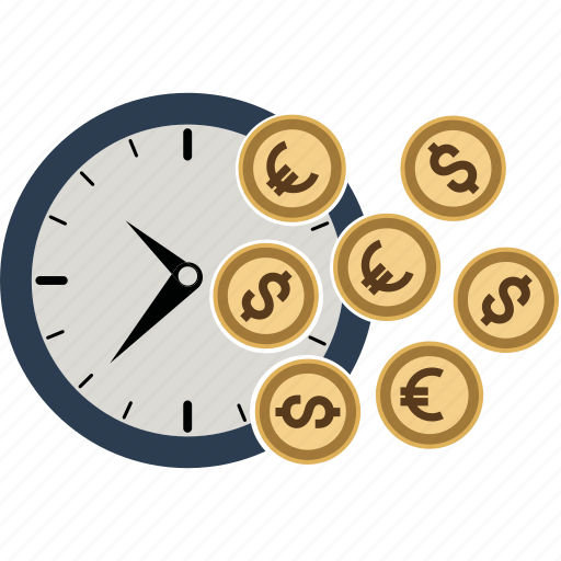 Alarm, budget, business, clock, coin, dollar, euro icon - Download on Iconfinder