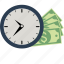 alarm, budget, business, clock, dollar, euro, finance, money, papers, time 