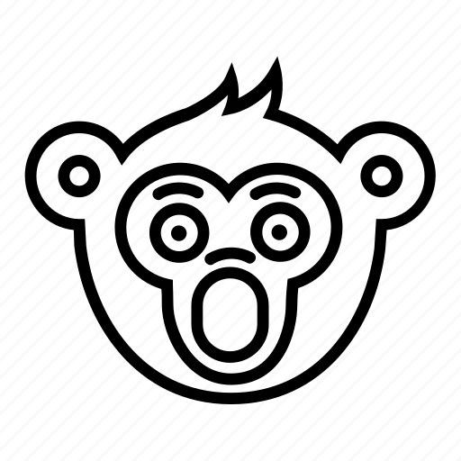Face, monkey, scream, shout, smile icon - Download on Iconfinder