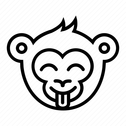 Face, joke, monkey, smile, tongue icon - Download on Iconfinder