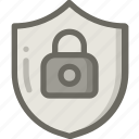 lock, protection, security, shield