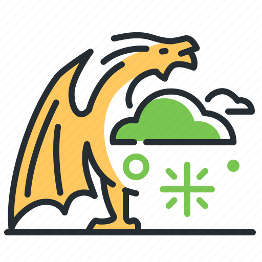 Dragon, ice monster, snow, weather icon - Download on Iconfinder