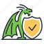 dragon, protection, shield, steel monster 