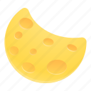 cheese, moon, yellow