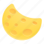 cheese, moon, yellow 
