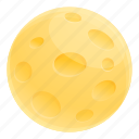 yellow, moon, full, round