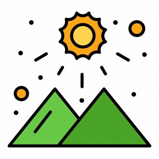 Mountain, sunrise, sunset, weather icon - Download on Iconfinder