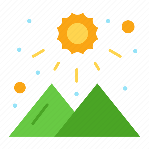 Mountain, sunrise, sunset, weather icon - Download on Iconfinder