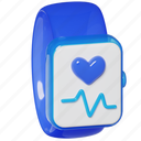 heart rate, heartbeat, pulse, smartwatch, device, fitness, gym, workout, 3d glass
