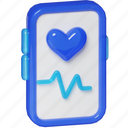 smartphone, heart rate, heartbeat, pulse, app, fitness, gym, workout, 3d glass