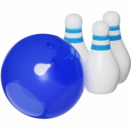 Bowling, ball, pin, skittle, strike, sport, hobby 3D illustration - Download on Iconfinder
