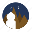 montain, moon, mosque, ramadan 